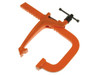 Orange Carver T285-225 medium-duty long reach 225mm rack clamp with deep frame, sliding jaw and screw handle