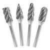 HMT Ali CutTCT Burr 6mm 4pc Set – four different carbide burr head profiles displayed together