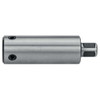 HMT Magnet Drill Arbor Extension 100mm with pilot pin spring – silver magnetic drill adaptor, arbor or taper sleeve shown on white background