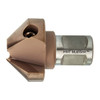 HMT Tungsten Carbide MultiSink ULTRA Coated Metric – tungsten carbide countersink tool cutting holes in steel plate