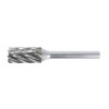 HMT Uncoated TCT Burr 12mm 4pc Set – silver carbide rotary burr with cylindrical cutting head on straight shank