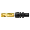Gold HMT drill bit with quick-change socket