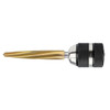 Gold HMT impact reamer mounted in drill chuck