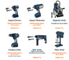 Illustration comparing power tools and adaptors compatible with Impact Reamer