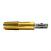 HMT NPT ImpactaTap with gold cutting flutes and hex drive