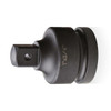Heavy-duty impact adaptor with square drive and retaining groove