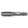 Silver oversized galvanised fitting tap, side profile