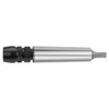 Rapid-Lock Morse taper arbor showing silver tapered shank and black locking end