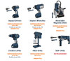 HMT VersaDrive Spiral Flute Combi Drill-Tap - Metric – comparison chart showing compatible power tools for drill-and-tap bits