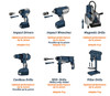 HMT VersaDrive Step Drill - Metric – power tool compatibility diagram for step drills
