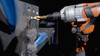 VersaDrive TurboTip metric drill bit cutting into steel with impact wrench