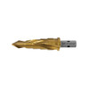 Gold VersaDrive TurboTip Impacta metric step cutter showing stepped cutting profile