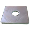 M12 x 50 square plate washer with central hole bright zinc plated
