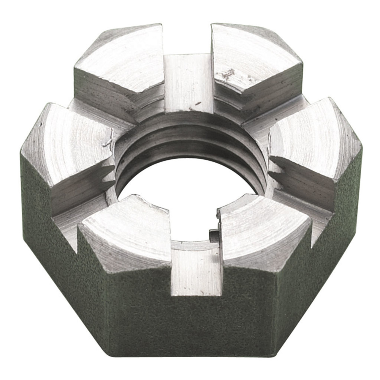 3/4" UNF Slotted Nut BS1768 Bright Steel Self Colour