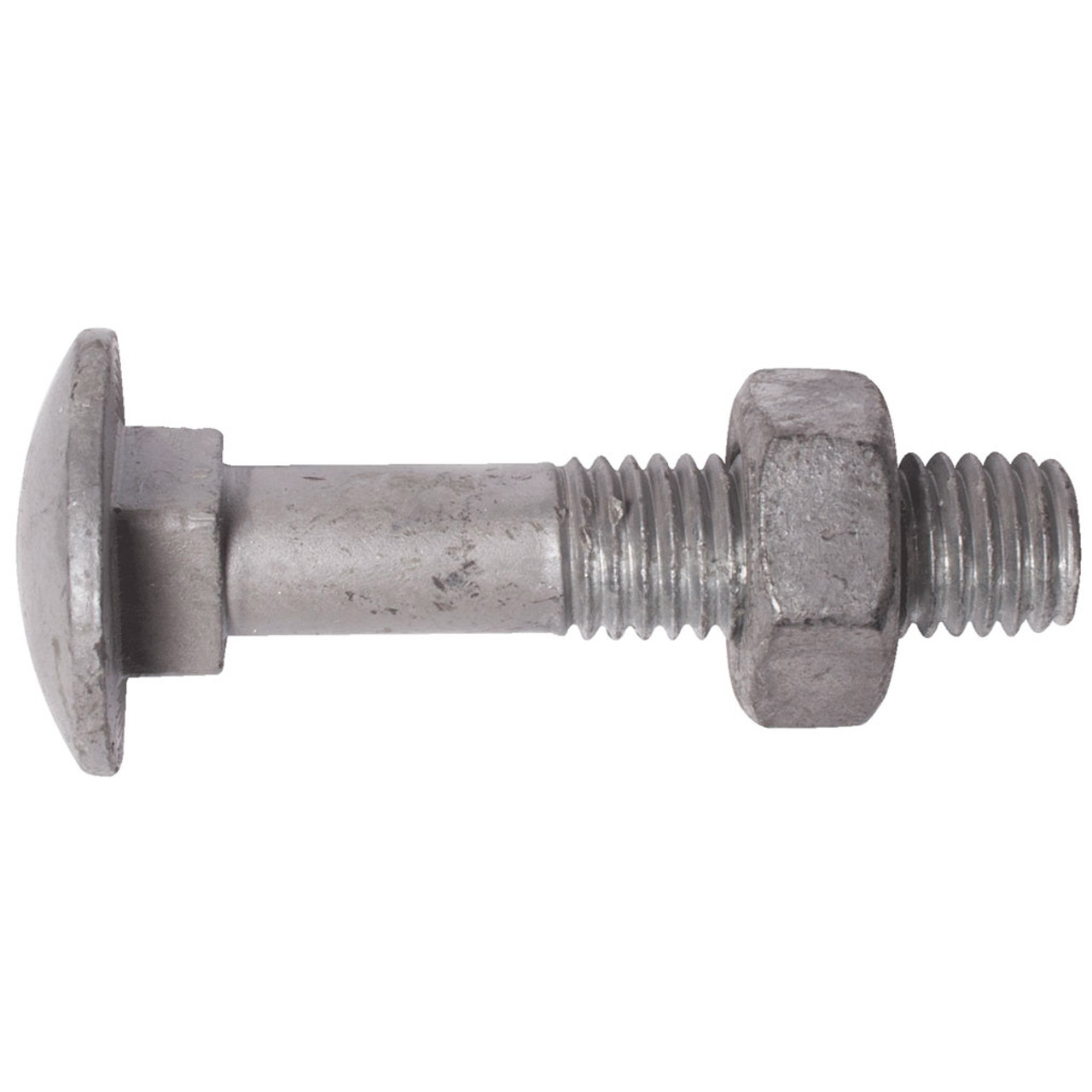 M12 x 220mm Carriage Bolt c/w Full Nut DIN 603 / 555 Grade 4.6 Galv – precision-engineered steel nut for fastening threaded components