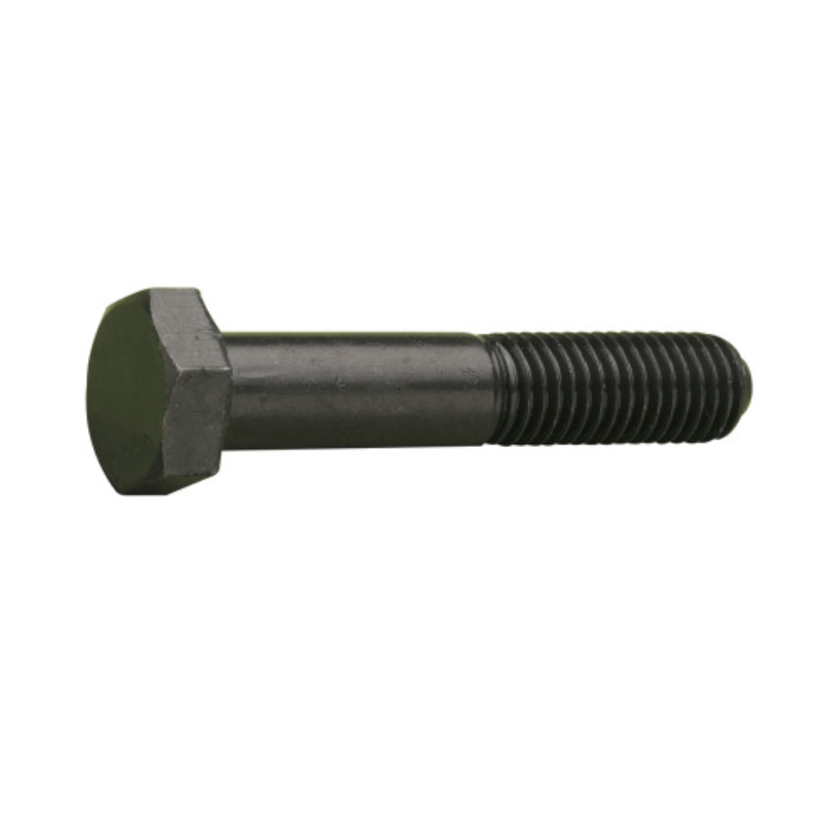 High Tensile Set Bolt Gr 8.8 DIN 931 self-colour M16 x 65mm, single self-colour bolt in side profile showing the plain shank and threaded end