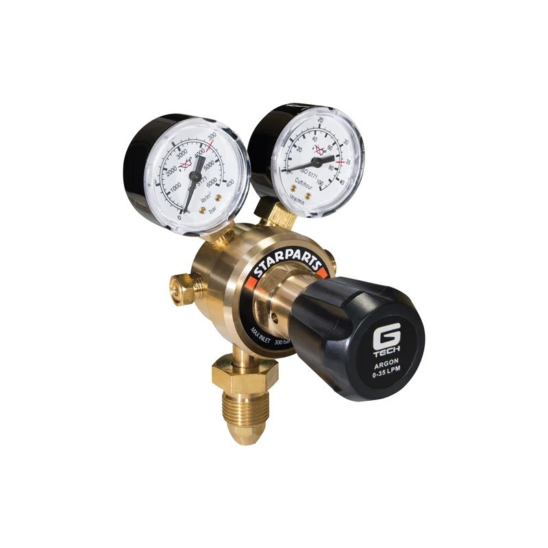 G-Tech Argon Regulator Single Stage 2 Gauge welding gas regulator