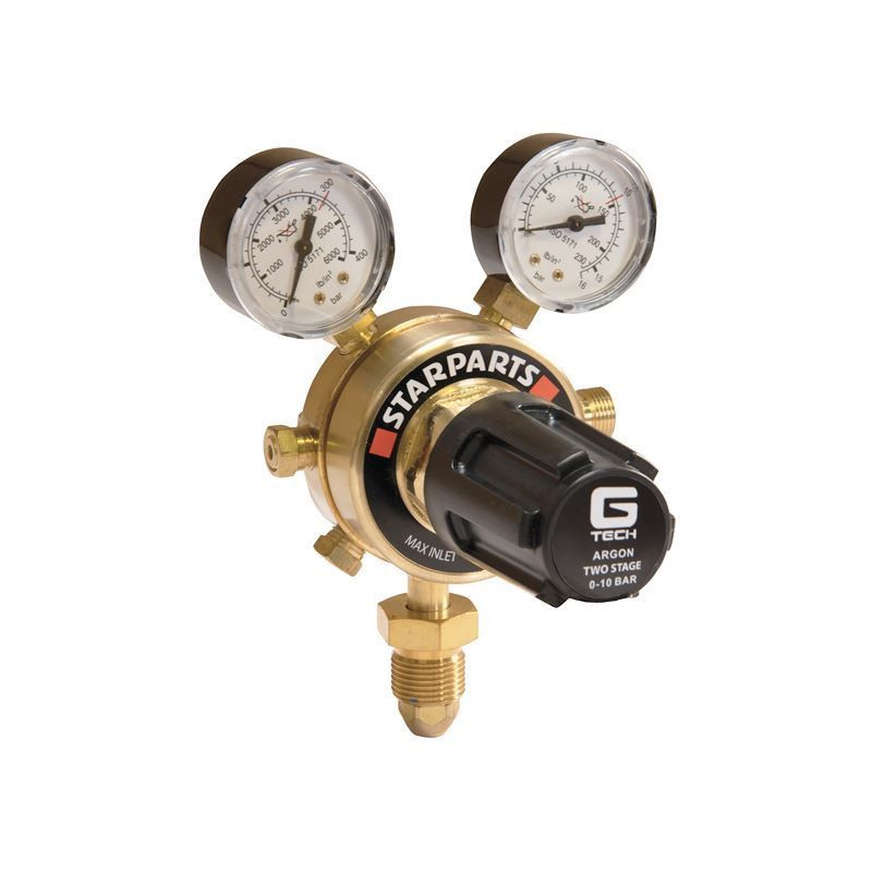 Two Stage 2 Gauge Argon Regulator 300 Bar from Oneweld Supplies.