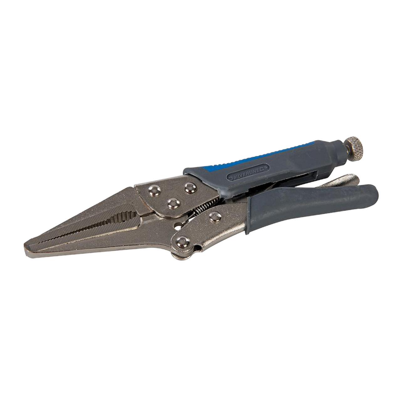 Silverline Self Locking Soft-Grip Long Nose Pliers - 165mm from Oneweld Supplies.