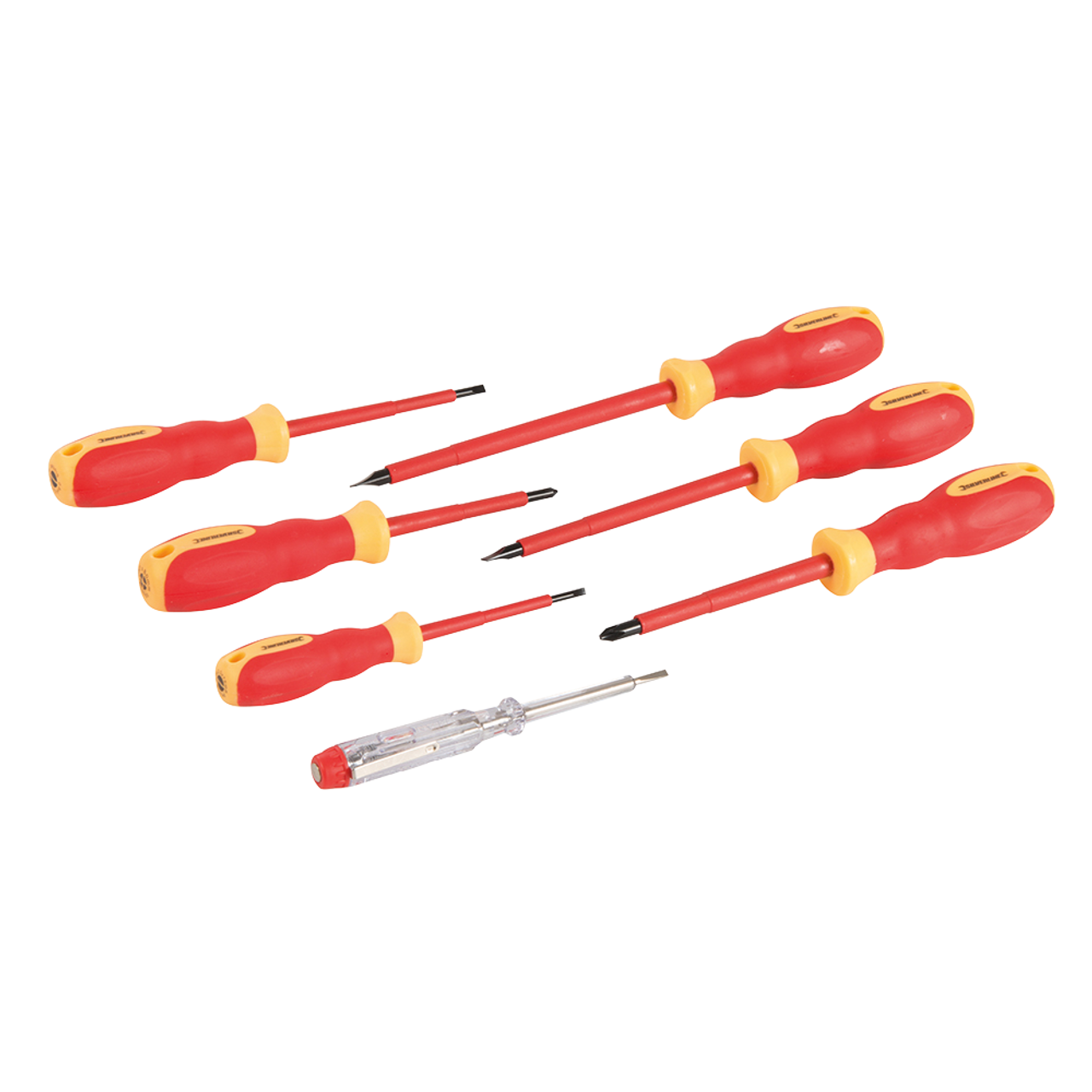 Silverline VDE Soft-Grip Electricians Screwdriver Set 7pce - 7pce from Oneweld Supplies.