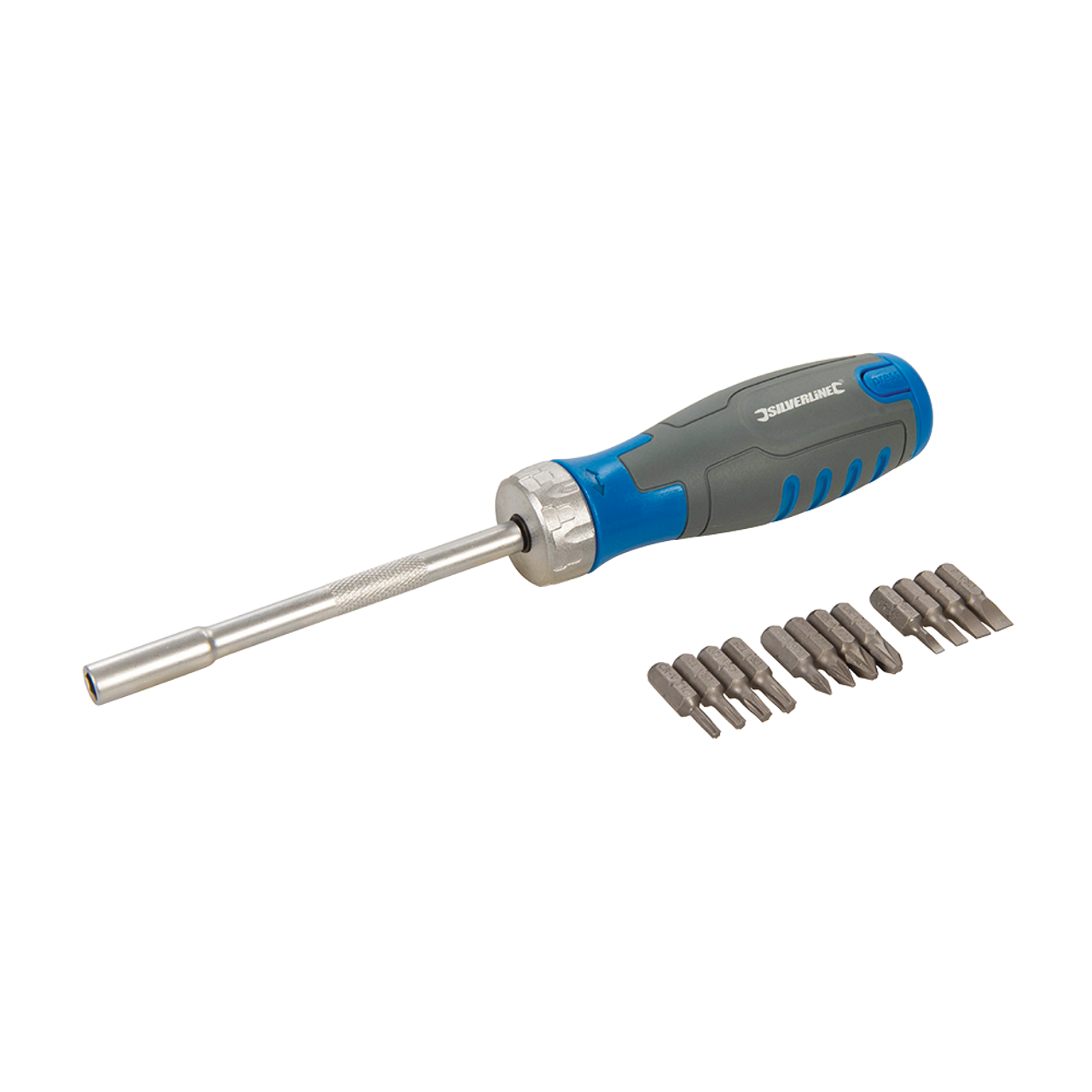 Silverline 12-in-1 Multi-Bit Ratchet Screwdriver - 12-in-1 from Oneweld Supplies.