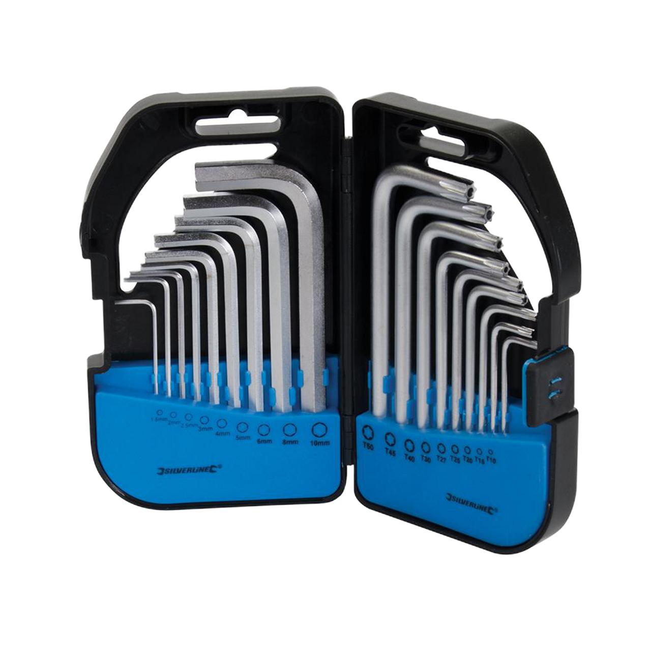 Silverline Hex / Trx Key Set 18pce - 1.5-10mm / T10-T50 from Oneweld Supplies.