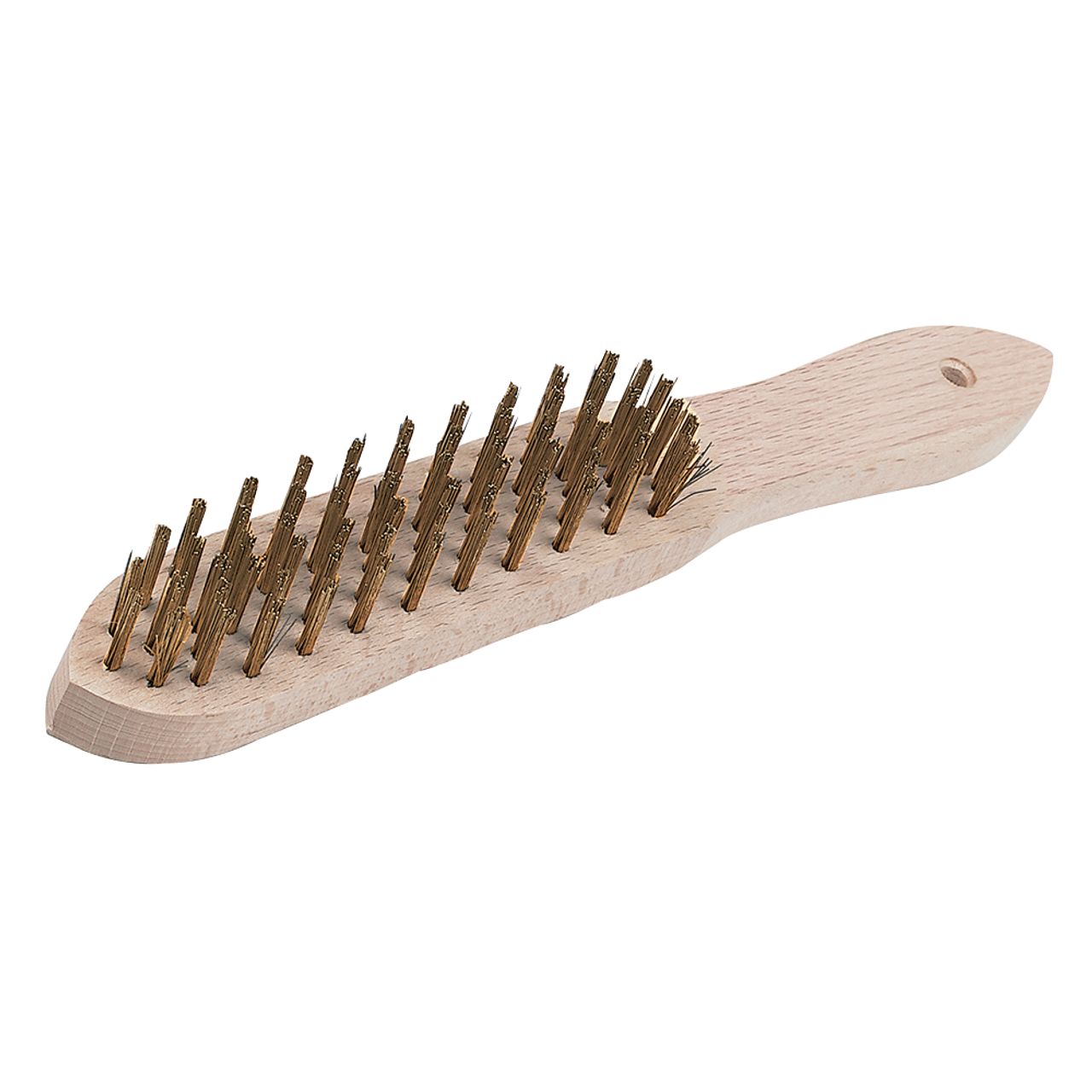 Silverline Brassed Wire Brush - 4 Row from Oneweld Supplies.