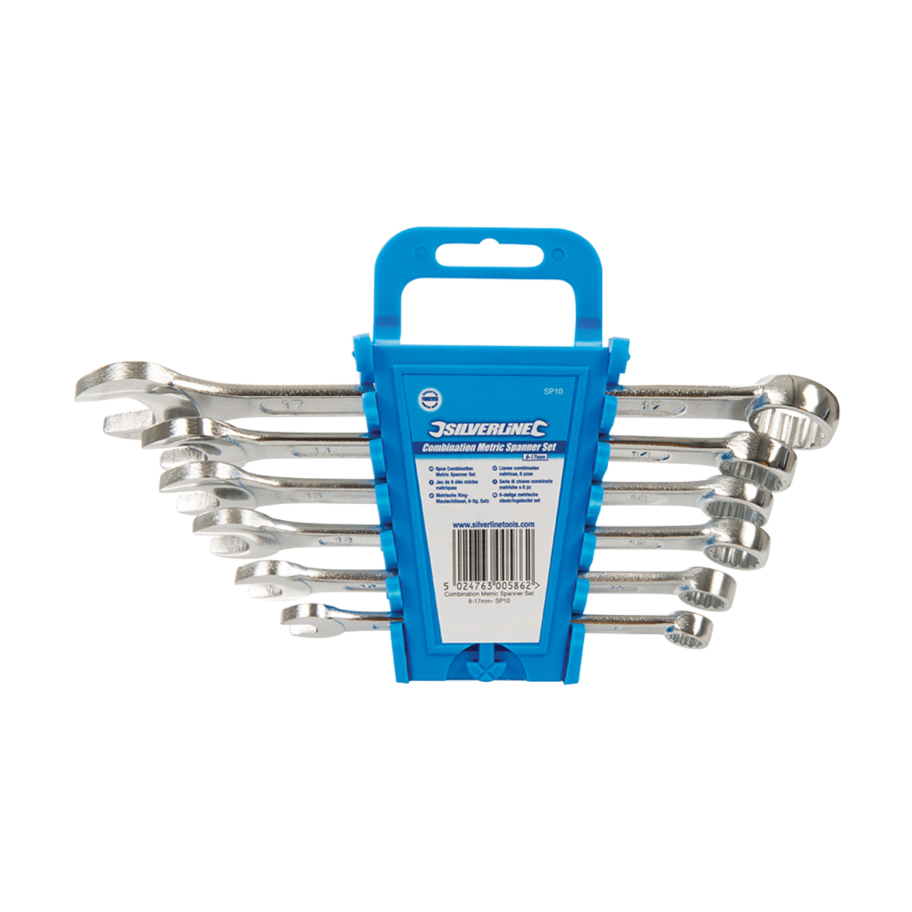 Silverline Combination Spanner Set 6pce - 8 - 17mm Metric from Oneweld Supplies.