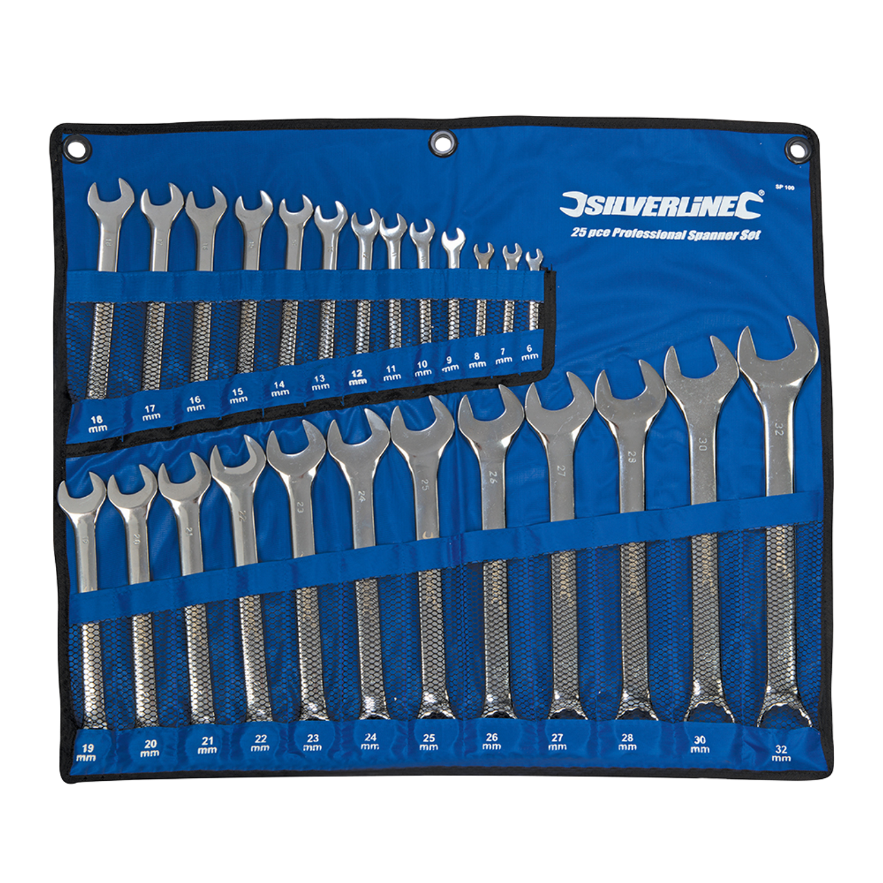Silverline Combination Spanner Set 25pce - 6 - 32mm from Oneweld Supplies.