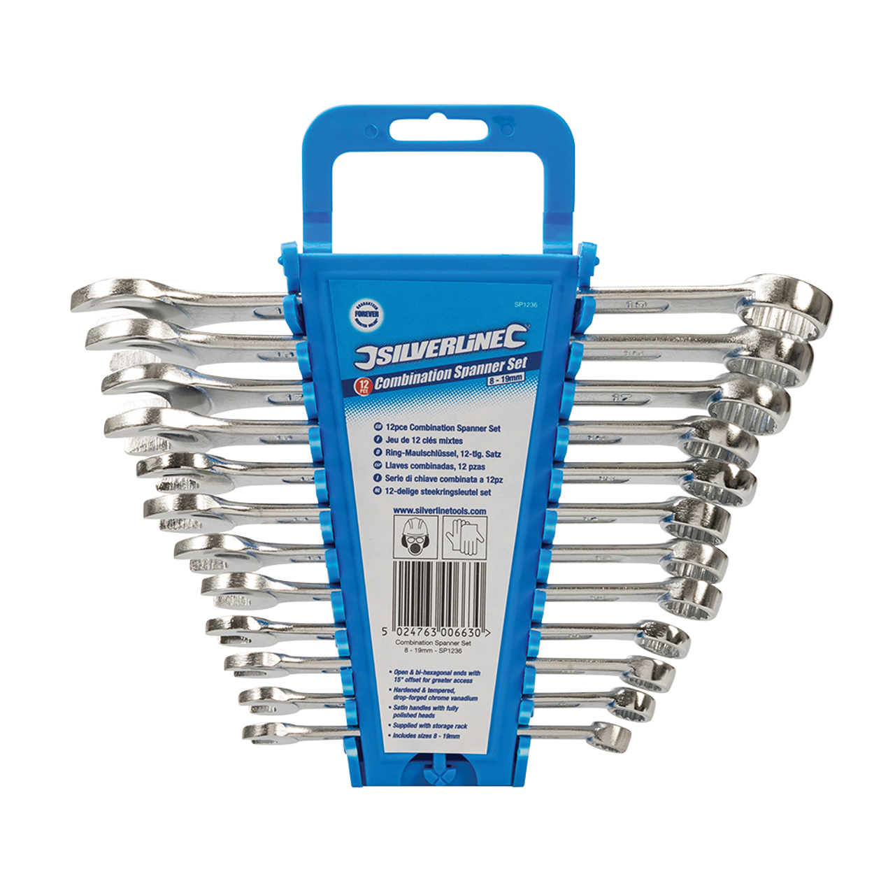 Silverline Combination Spanner Set 12pce - 8 - 19mm from Oneweld Supplies.
