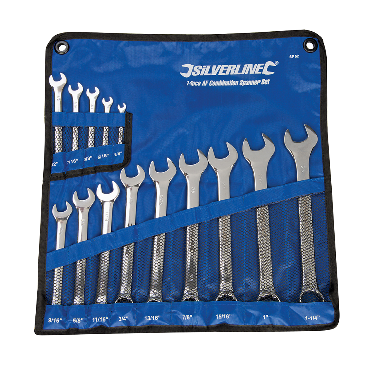 Silverline Combination Spanner Set 14pce - 1/4 - 1-1/4" from Oneweld Supplies.