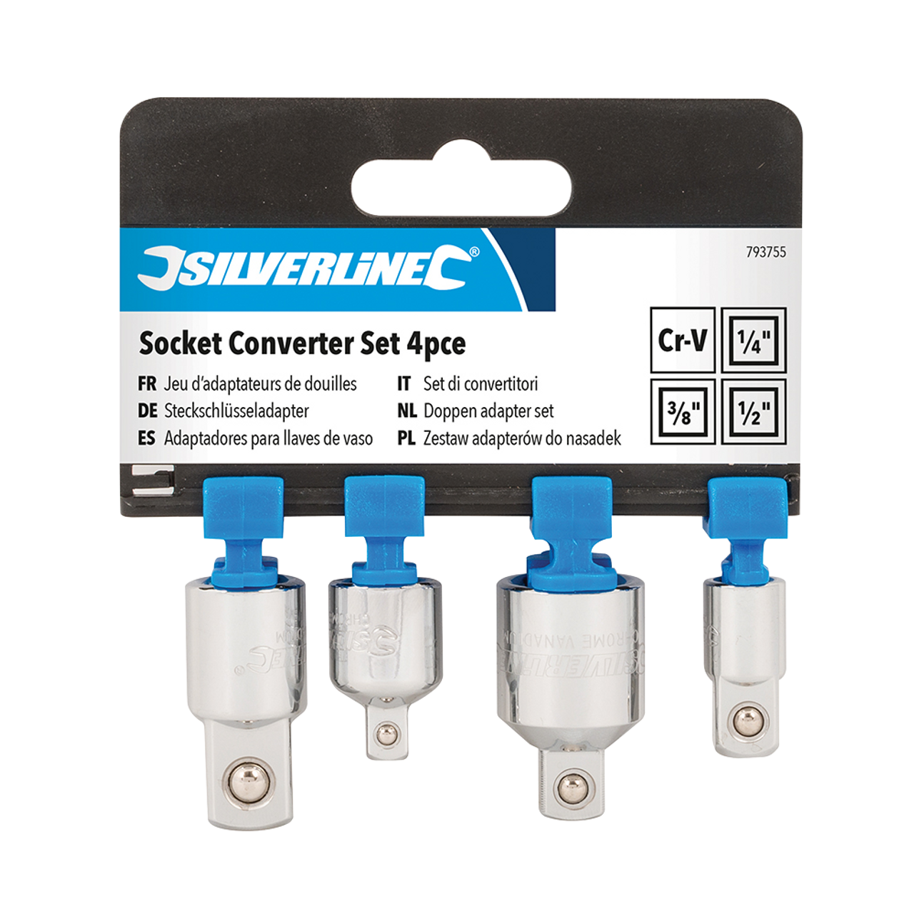 Silverline Socket Converter Set 4pce - 4pce from Oneweld Supplies.