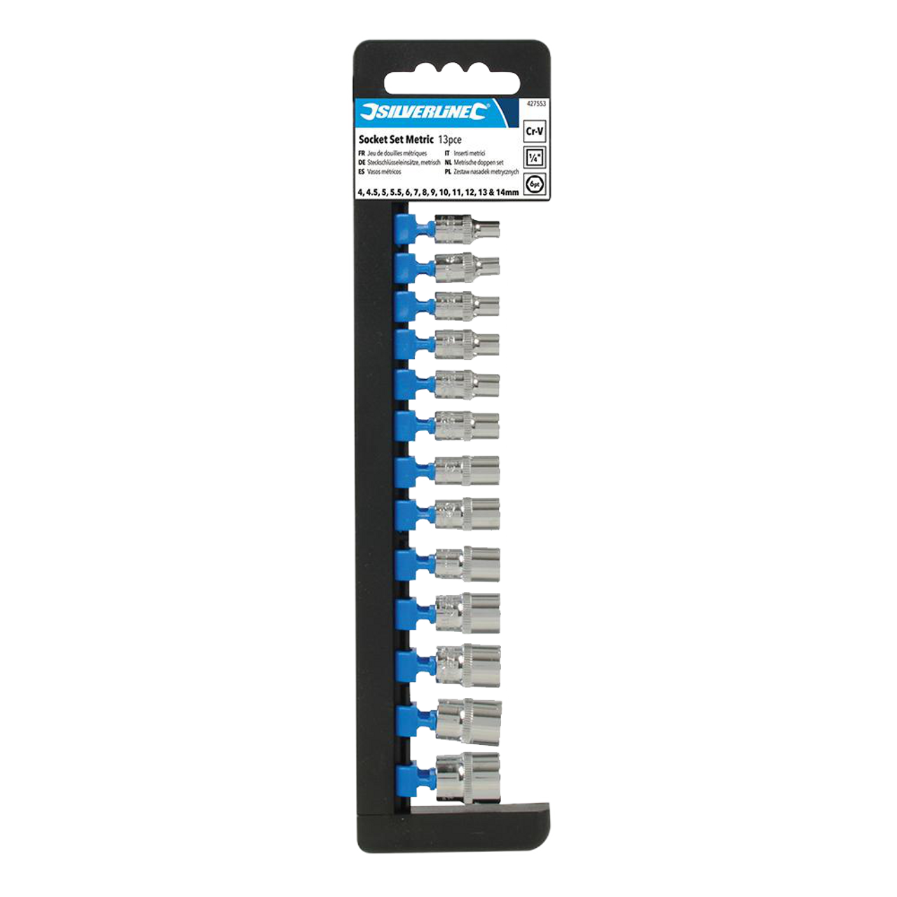 Silverline Socket Set 1/4" Drive Metric 6pt 13pce - 4 - 14mm from Oneweld Supplies.