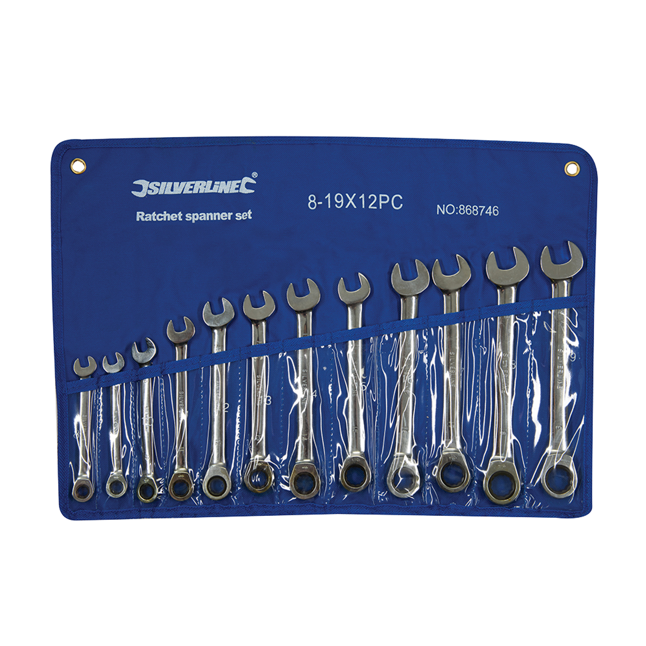Silverline Fixed Head Ratchet Spanner Set 12pce - 8 - 19mm from Oneweld Supplies.