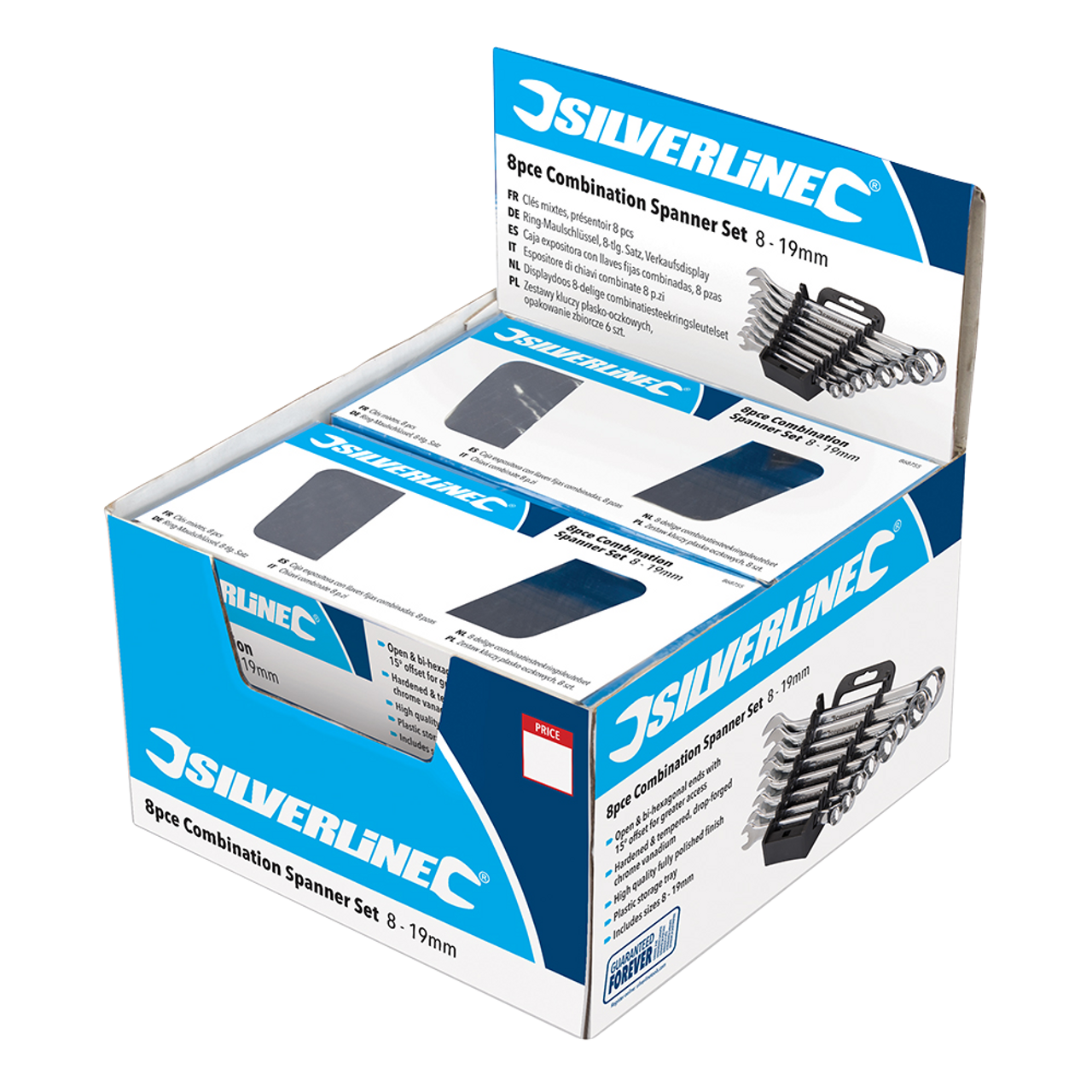 Silverline 8pce Combination Spanner Set Display Box - 6pk from Oneweld Supplies.