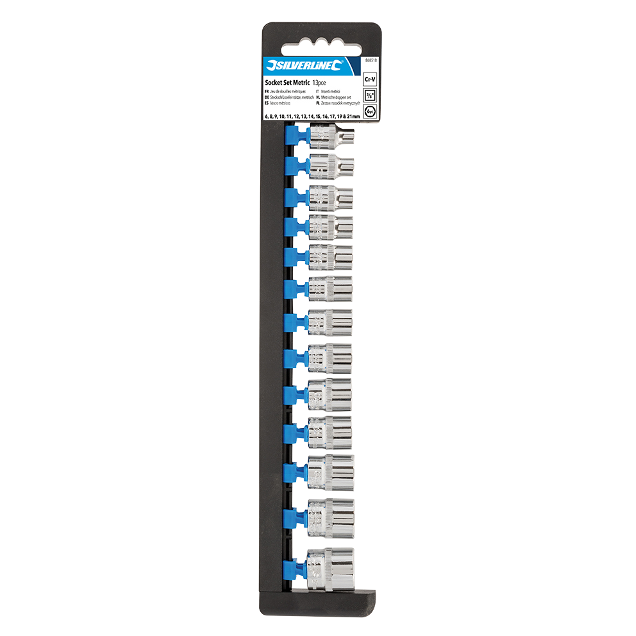 Silverline Socket Set 3/8" Drive 6pt Metric 13pce - 6 - 21mm from Oneweld Supplies.