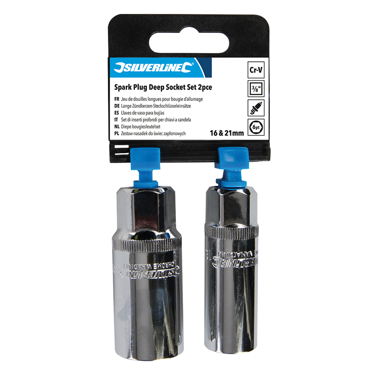 Silverline Spark Plug Deep Socket Set 2pce - 3/8" from Oneweld Supplies.