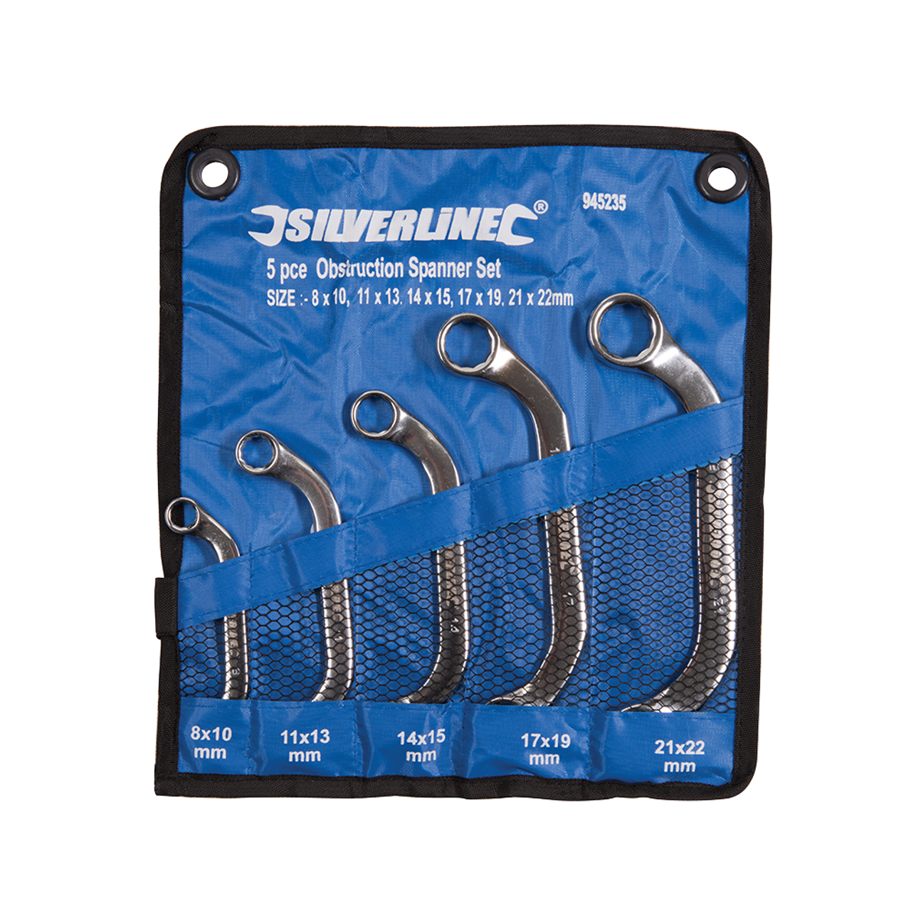 Silverline Obstruction Spanner Set 5pce - 8 - 22mm from Oneweld Supplies.