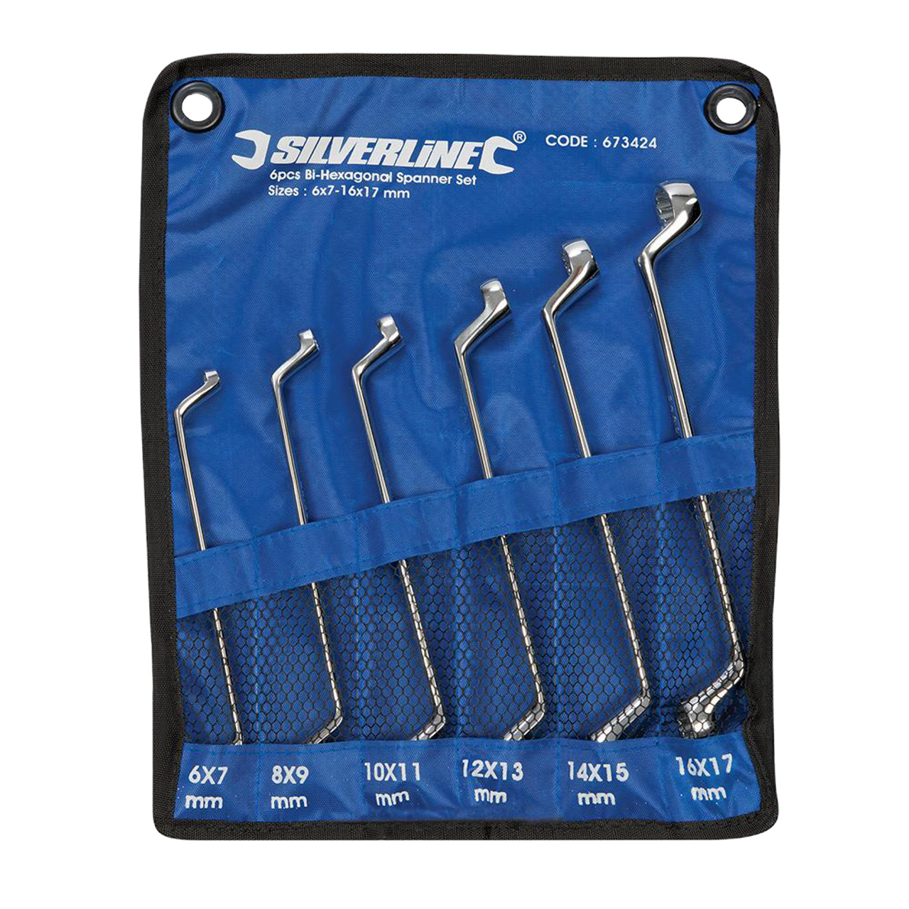Silverline Deep Offset Ring Spanners Set 6pce - 6 - 17mm from Oneweld Supplies.