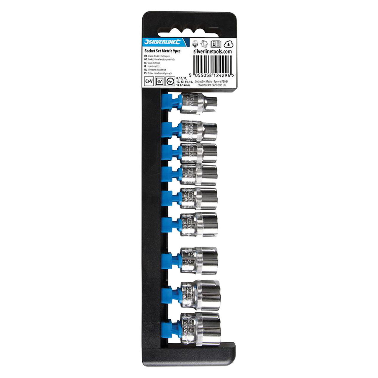 Silverline Socket Set 3/8" Drive 6pt Metric 9pce - 8 - 19mm from Oneweld Supplies.