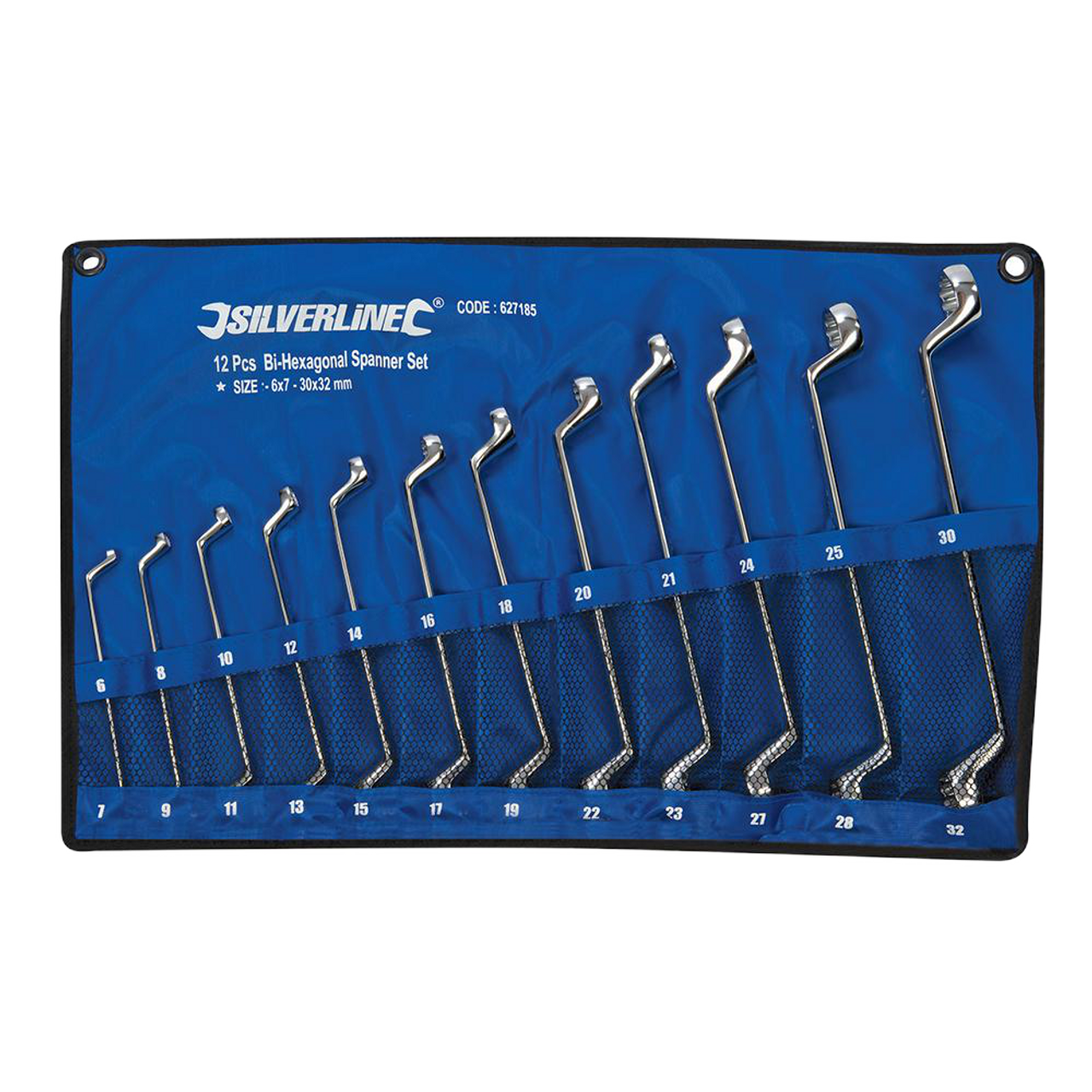 Silverline Deep Offset Ring Spanners Set 12pce - 6 - 32mm from Oneweld Supplies.