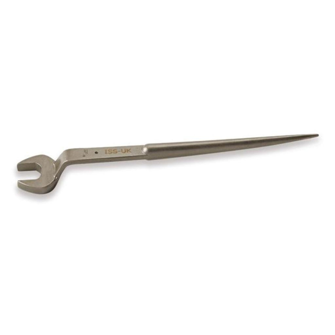 ISS PSM14OE Podger Spanner 14mm - Open Ended with tapered alignment bar, forged carbon steel construction, ideal for steel erection, scaffolding, and heavy-duty structural assembly