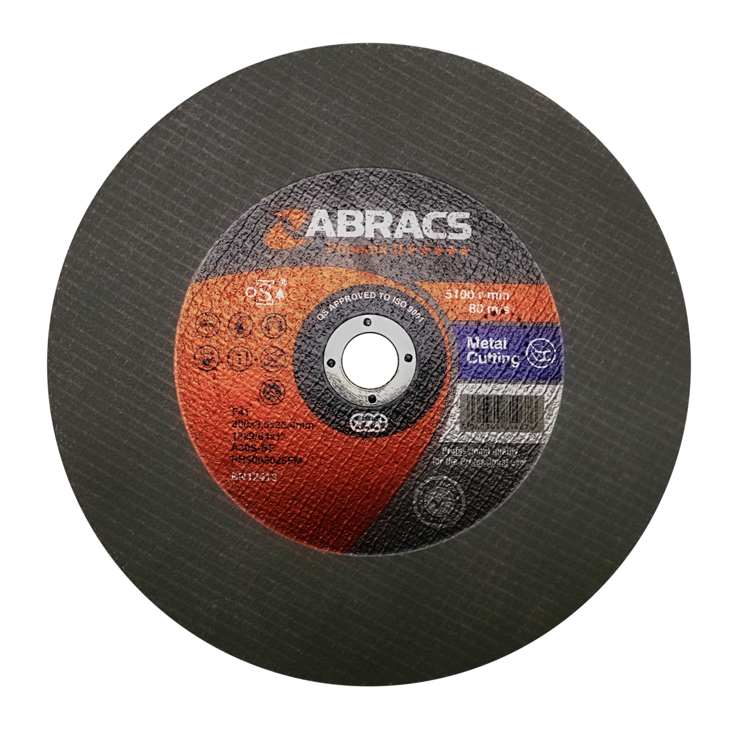 Abracs PHOENIX 300mm x 3.5mm x 25mm FLAT METAL Abracs abrasive disc for professional cutting and grinding applications in fabrication and engineering