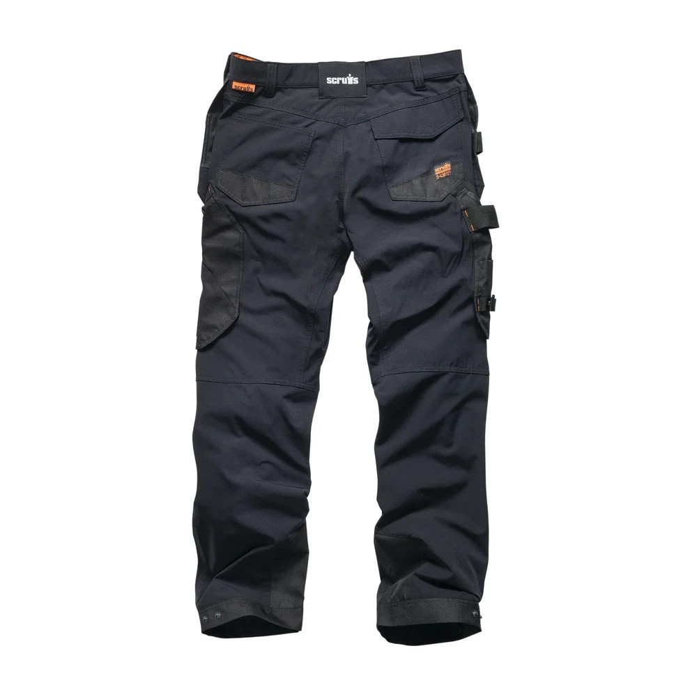 Scruffs Pro Flex Plus Holster Trousers black rear product view with cargo pockets
