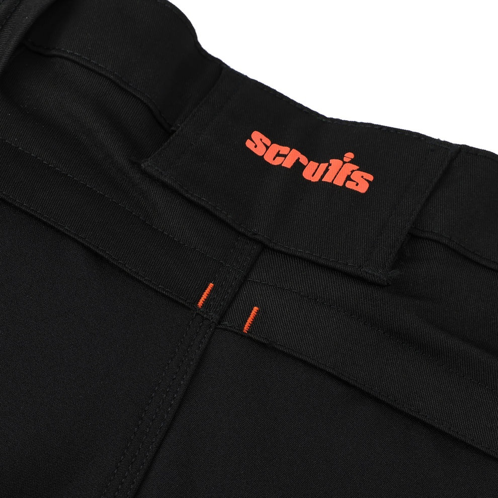 Scruffs Sanford Holster Trousers close-up of waistband with Scruffs branding
