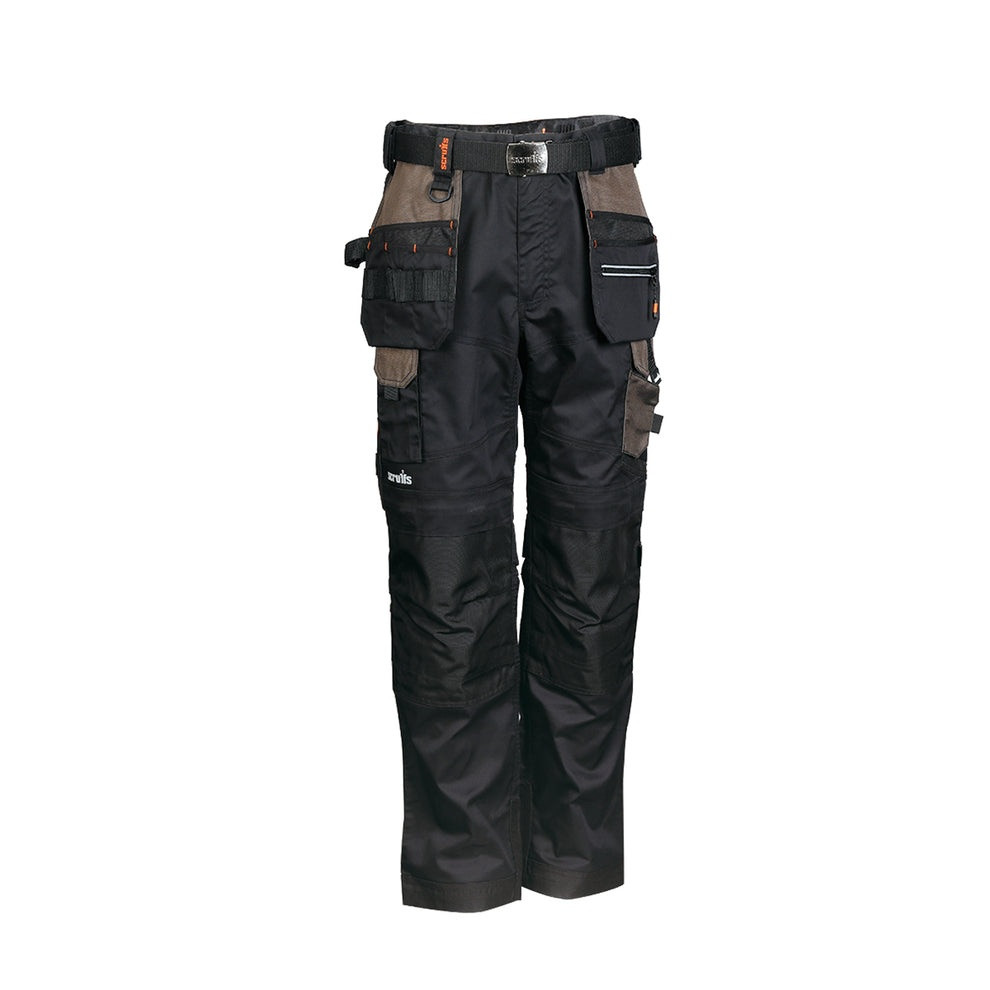 Scruffs Pro Flex Holster Trousers graphite front view with holster pockets