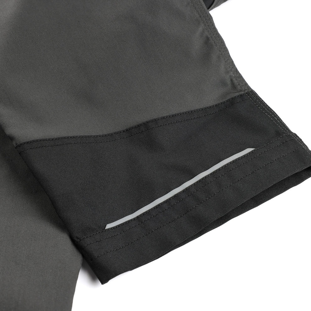 Scruffs Pro Flex Holster Trousers close-up of adjustable hem with reflective trim