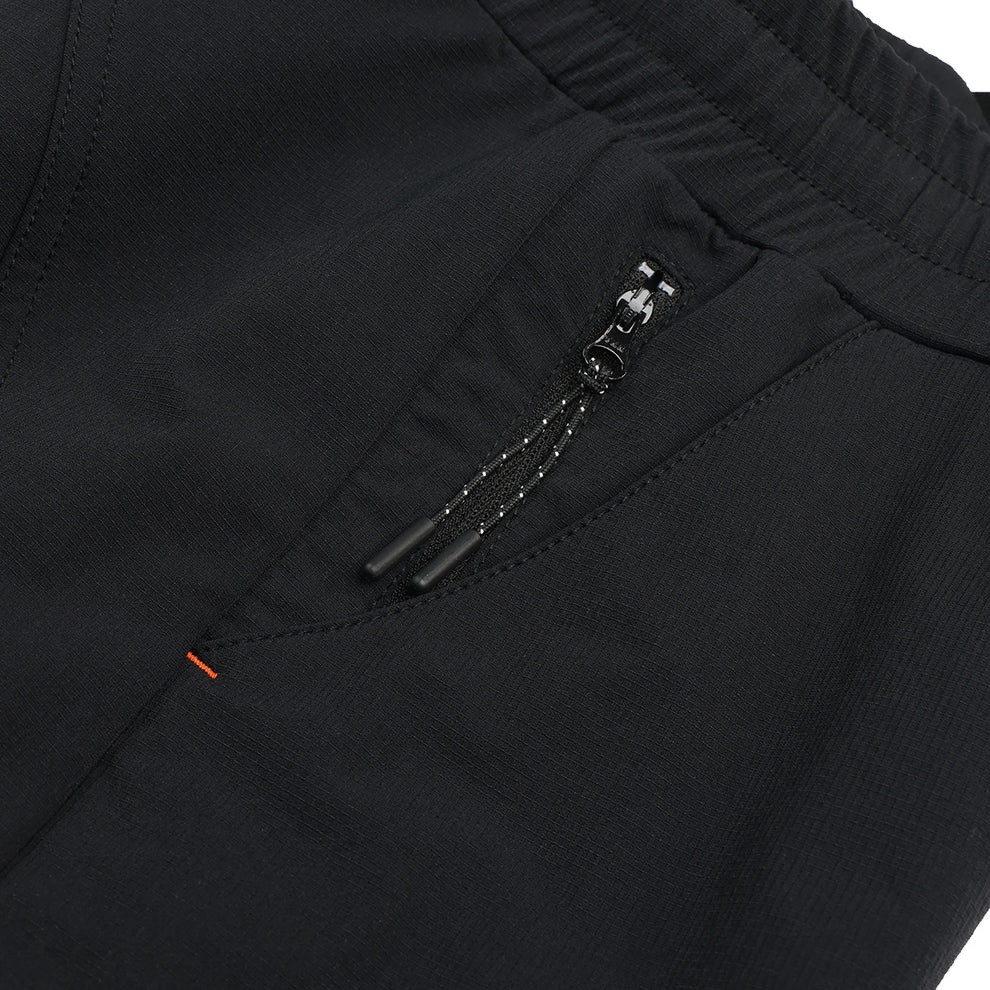 Scruffs Tech Hybrid Jogger close-up of zipped hip pocket and elasticated waistband