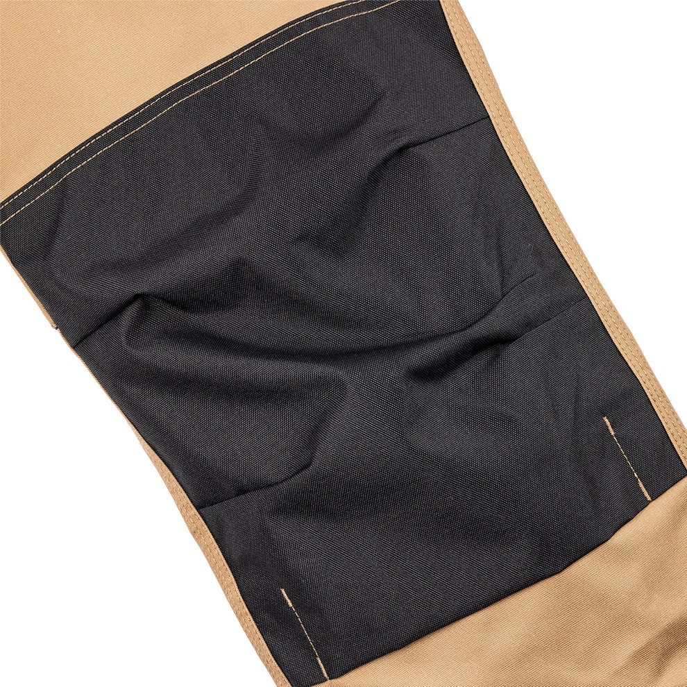 Scruffs Worker Plus Stone Trousers close-up of black reinforced knee pocket