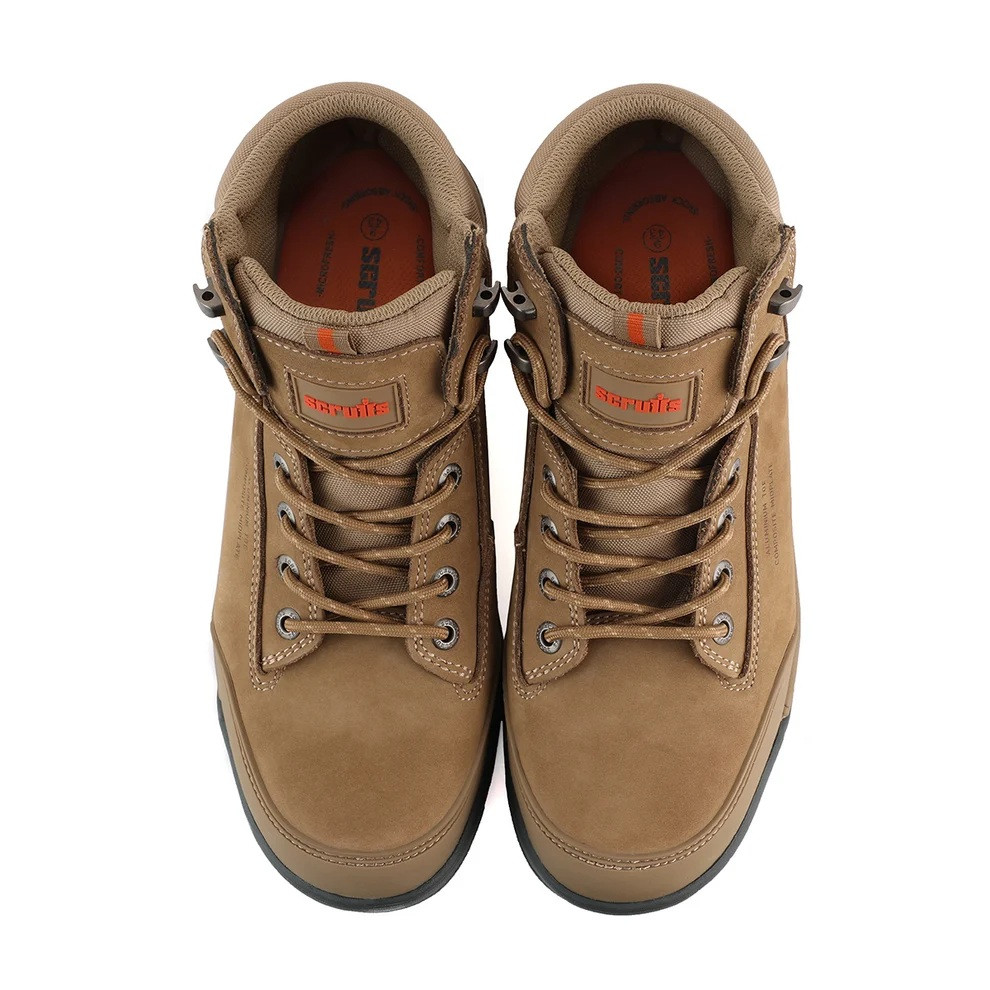 Scruffs Switchback 3 Safety Boot Stone Ã¢â‚¬â€œ pair viewed from above